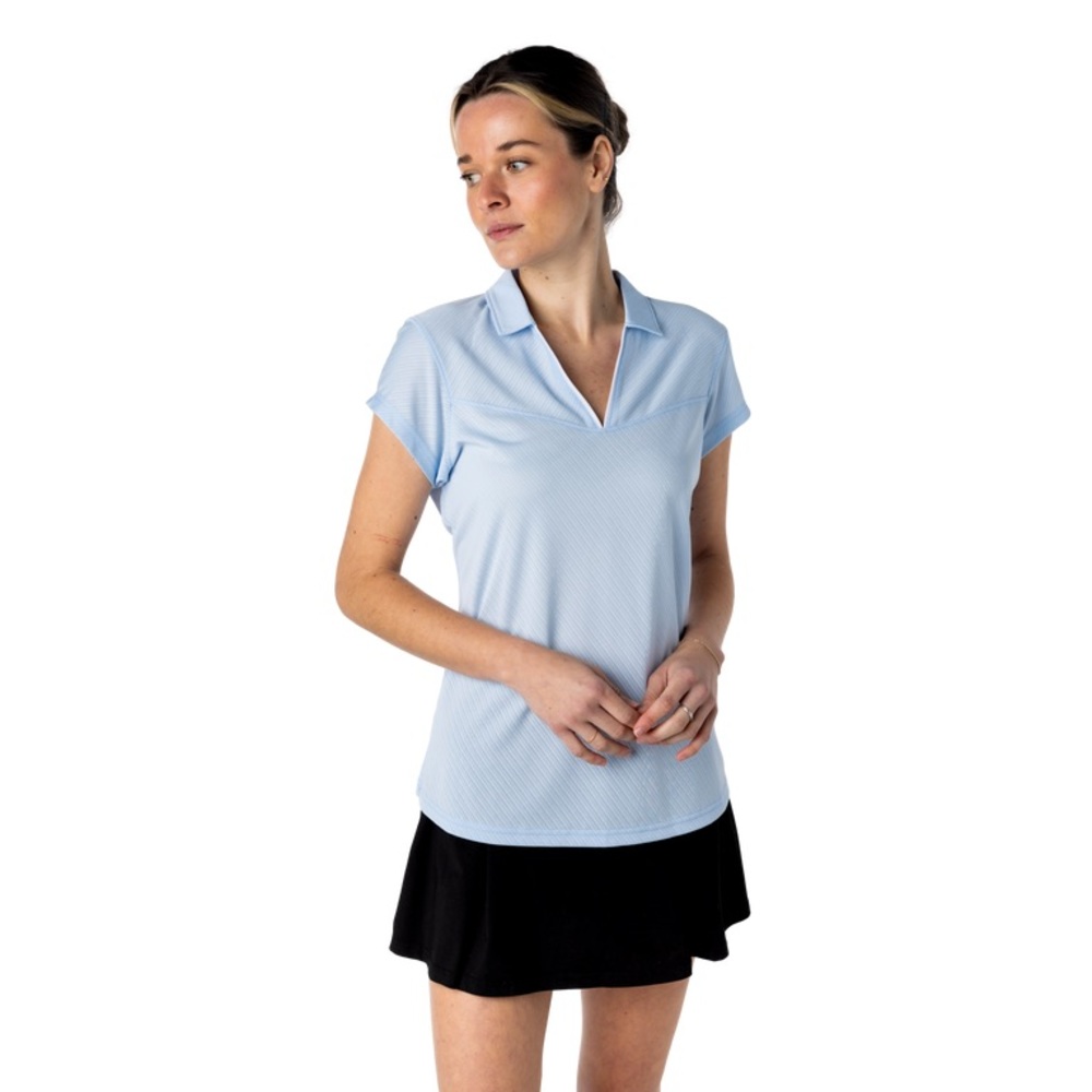 Women's Pebble Beach Premier Performance 1/4 Zip Golf Polo- MEDIUM